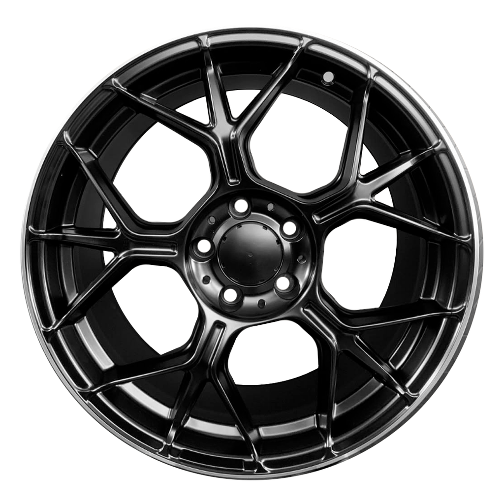 Rin 18 8 5X112 Saxo F009 SATIN BLACK MACHINED LIPET0 CB0