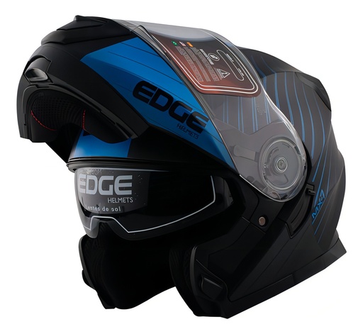 [CASCOABAJET2NABXL] CASCO ABATIBLE JET 2 MX 7 NEGRO AZUL BRILLANTE XL